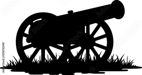  Vintage War Cannon vector graphcis