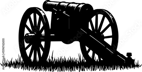  Vintage War Cannon vector graphcis