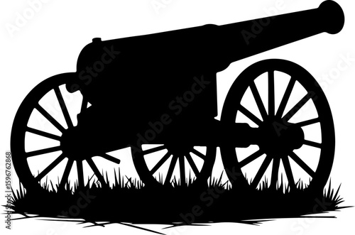  Vintage War Cannon vector graphcis