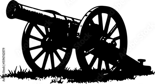  Vintage War Cannon vector graphcis