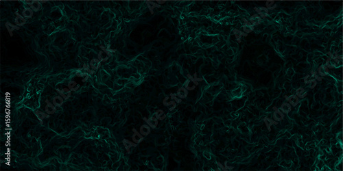 Abstract dark, background featuring intricate, organic, vein-like patterns in deep green tones. Glowing biological structures or tangled neural networks with subtle lighting and shadow depth.
