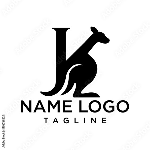 K kangaroo the energy and bounce of a kangaroo leaping from the letter K