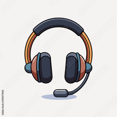 headphones on white background