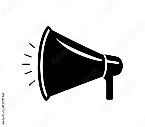 Loudspeaker symbol conveys a strong message, ideal for announcements, promotions, or social media designs that need to grab attention.