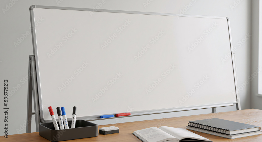 Blank Whiteboard: Ready for Ideas and Creativity in a Modern Classroom Blank Whiteboard: Ready for Ideas and Creativity in a Modern Classroom