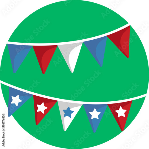 Decorative strings of flowers or leaves used to celebrate Independence Day.