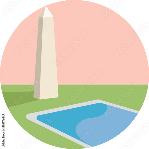 Tall obelisk symbolizing American history and patriotism.