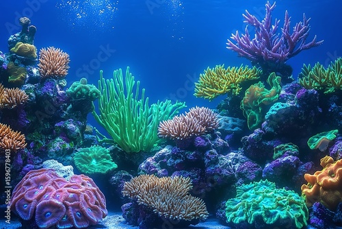 Colorful Underwater Scene Pixel Art