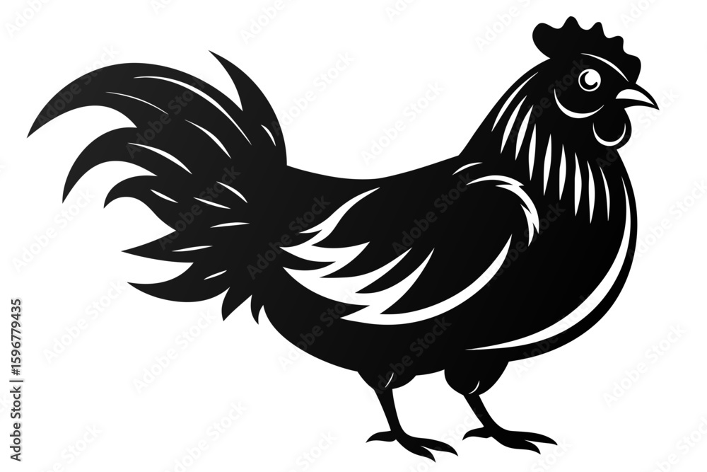 Fototapeta premium rooster isolated on white background