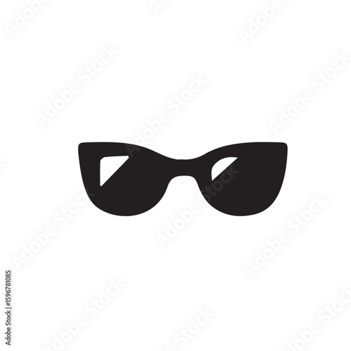 Sunglasses & Eyeglasses Icons – Monochrome Vector