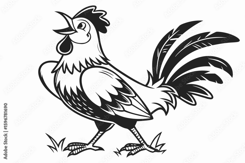 Obraz premium rooster vector illustration