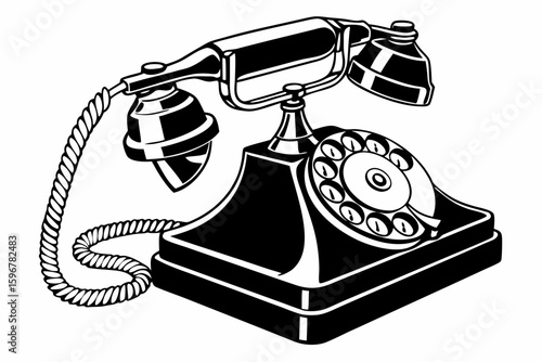 funny telephone silhouette