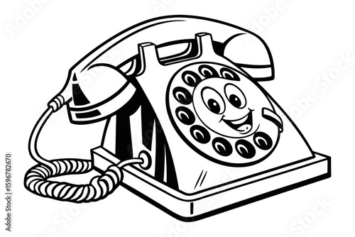 funny telephone silhouette