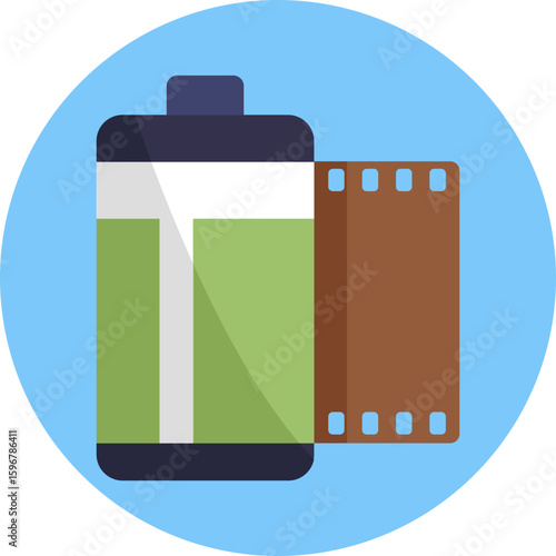 A classic roll of photographic film used to capture images in analog cameras.
