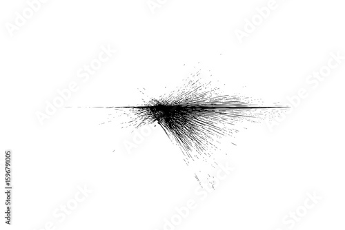 Circular pattern of concentric black lines radiating from a central spiral design on white background