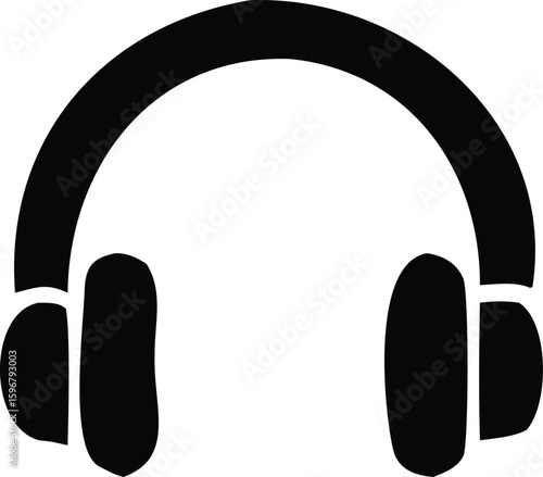 headphones icon on white background