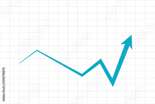Stock market illustration, flat vector illustration on business theme
