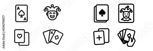 Playing cards and gaming icons represent entertainment and competition among players at a game night gathering