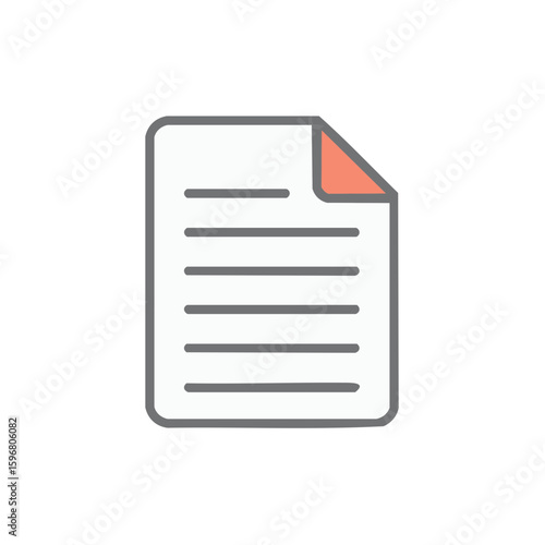 Document icon symbolizing text content with folded corner depicting essential information management