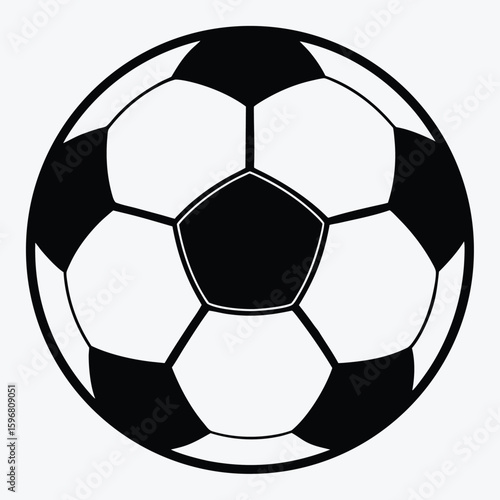 Classic black and white soccer ball illustration a timeless graphic design perfect for sports branding apparel and promotional materials