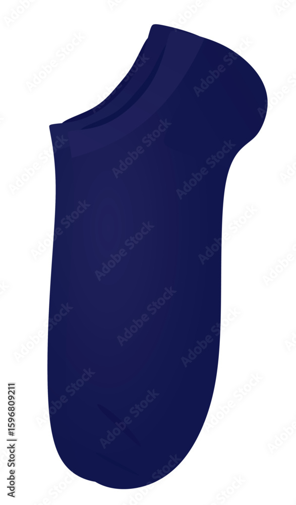 Fototapeta premium Black short sock. vector illustration 