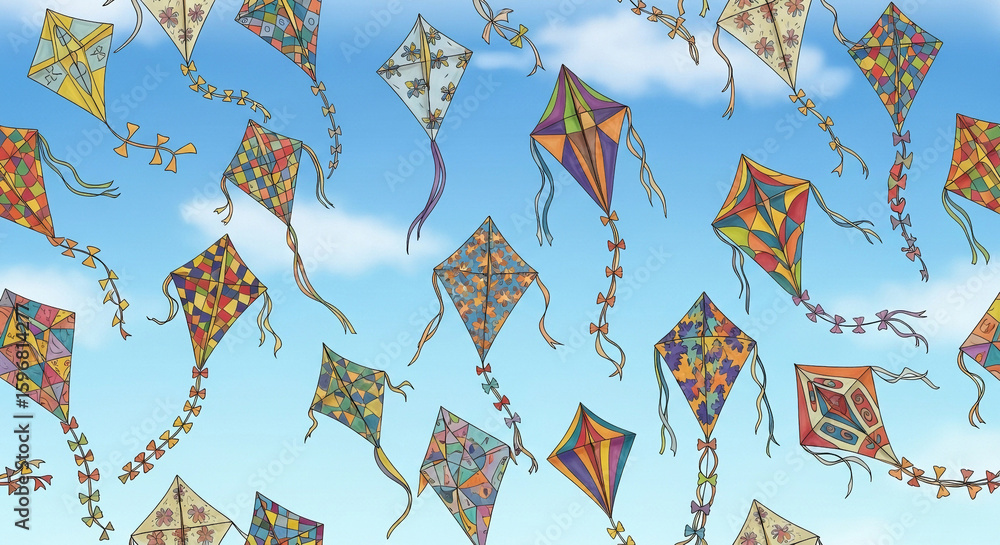 Fototapeta premium seamless pattern with autumn leaves