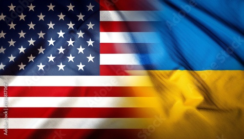 america flag ukraine flag