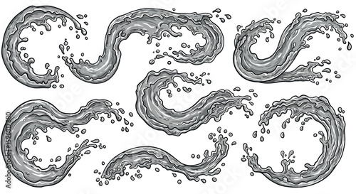 Three green tennis balls in simple flat design