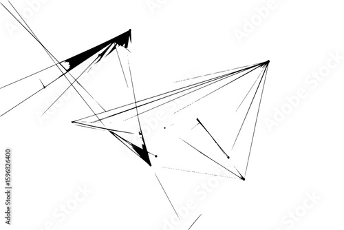 Abstract black circle with textured brush strokes creating a swirling vortex on white background art style