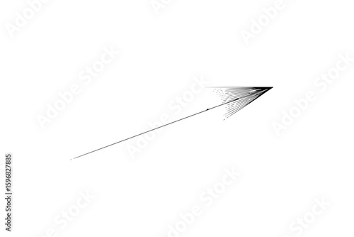 Bell curve graph illustration with a horizontal axis and an arrow pointing upwards on a white background