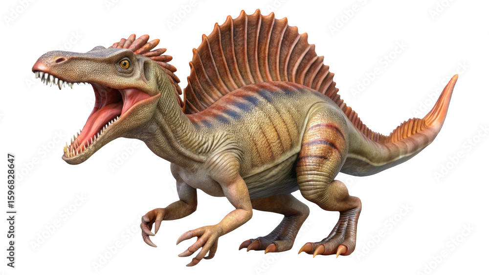 Fototapeta premium 3d spinosaurus dinosaur isolated on transparent background