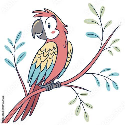 parrot on branch