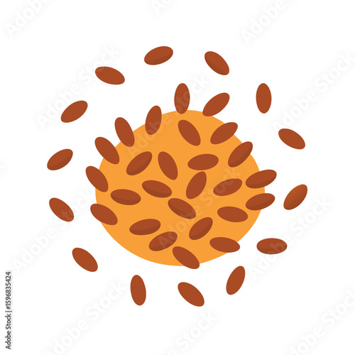 vector illustration of a flaxseed