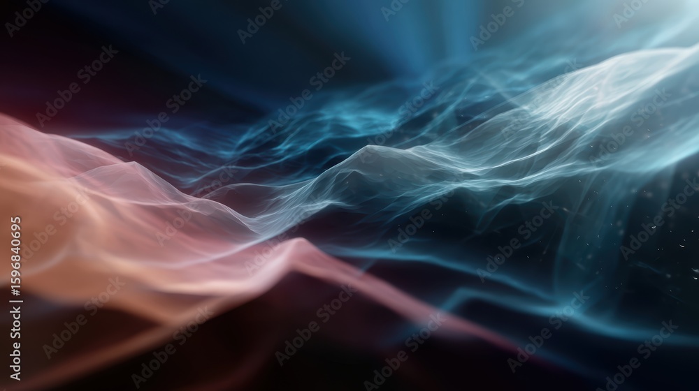 Obraz premium Colorful abstract waves of light and energy in motion