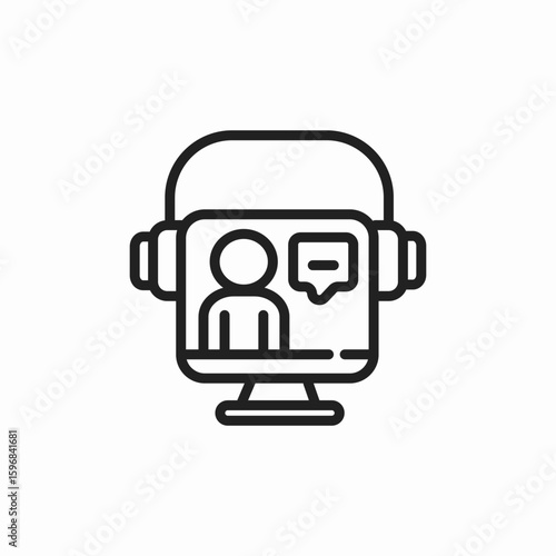 audio courses icon sign vector