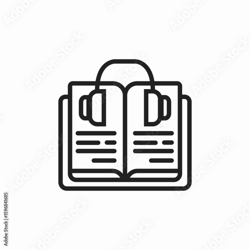 audio book icon sign vector
