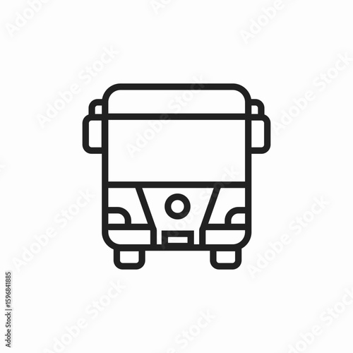 bus public transportation icon sign vector