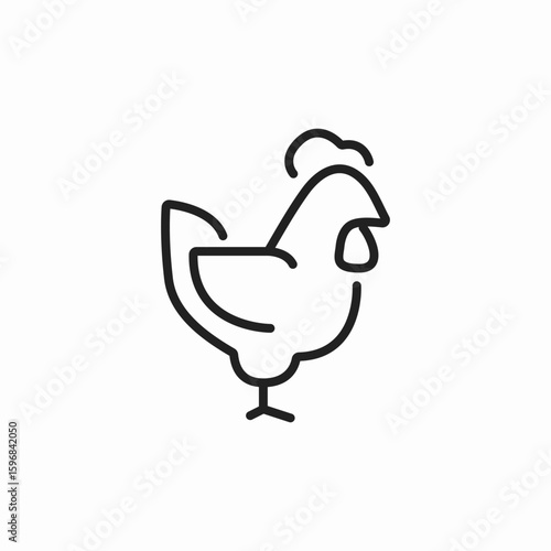 chicken farm icon sign vector