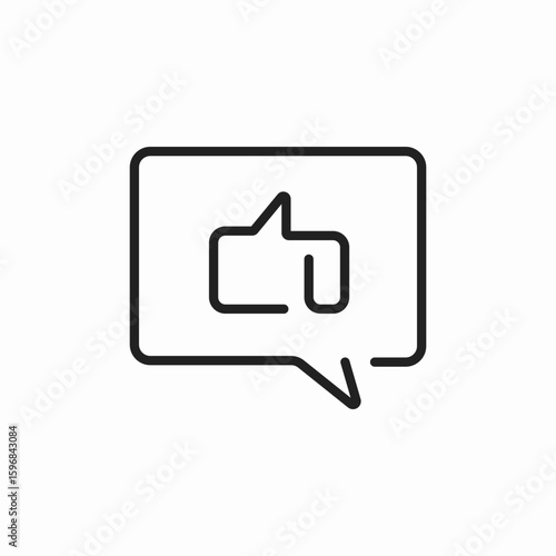 speech bubble thumbs up icon sign vector