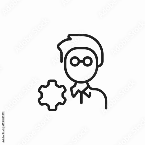 user configuration icon sign vector