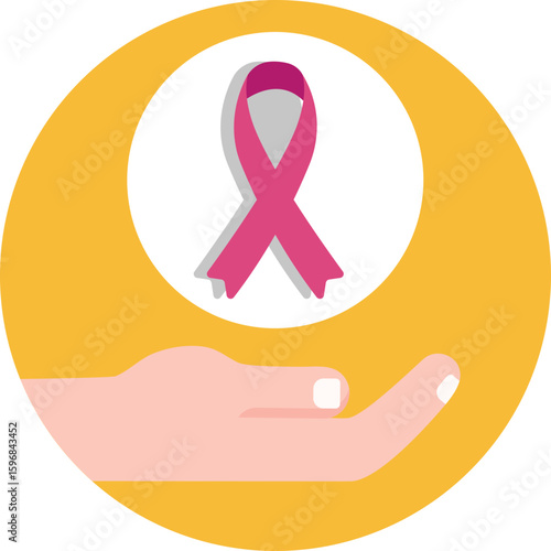 Symbol representing emotional and physical support for cancer patients.