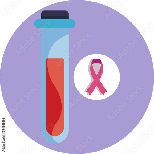 Illustration showing a blood test for HIV, highlighting early detection and its importance in cancer-related healthcare.
