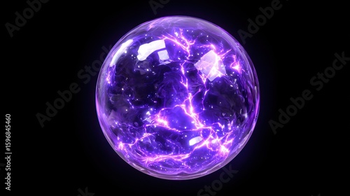 A vibrant, purple sphere radiating energy.