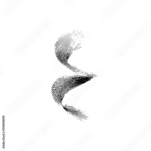 Illustration of an arrow piercing through a stylized world map in black and white drawing style