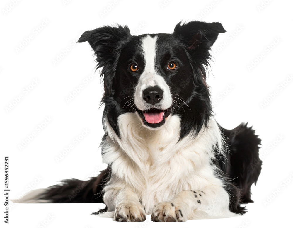 Fototapeta premium Perro Border Collie sobre Fondo Transparente