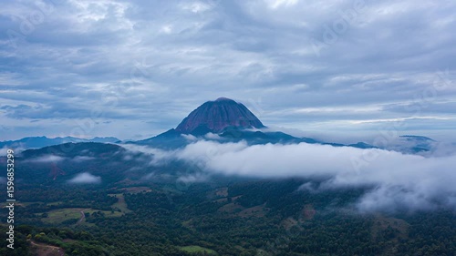 Stunning Sunrise Over Little Adam’s Peak – Aerial 4K Footage