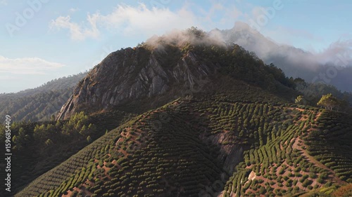 Breathtaking Aerial View of Little Adam’s Peak in Sri Lanka
