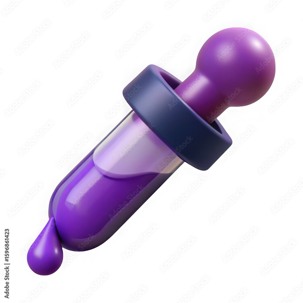 3d rendered purple dropper with liquid and droplet isolated on transparent background 3d rendered purple dropper with liquid and droplet isolated on transparent background