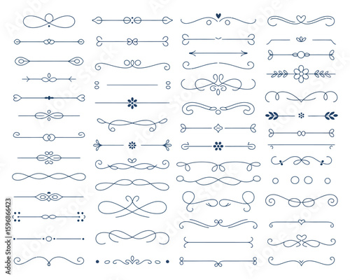 elegant navy blue page separators