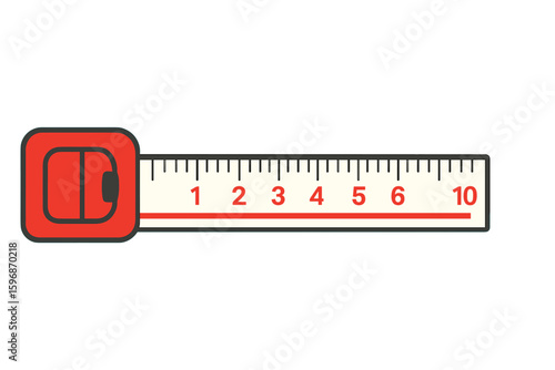 A template for a fundraising thermometer with a clipart image on a white background